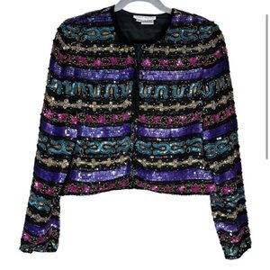 Tait mate vintage sequin beaded jacket size 6